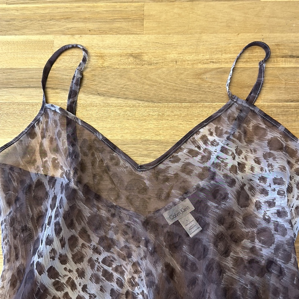 <3 Calvin Klein Leopard Print Vntage Gown - image 5